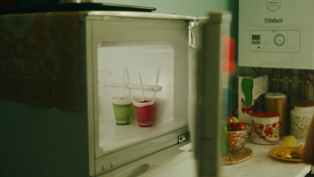 Video Reference: Refrigerator, Room, Major appliance, Kitchen appliance, Home appliance, Cup