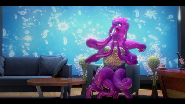 Video Reference: Purple, Cartoon, Animation, Octopus, Animated cartoon, Organism, Fun, Fictional character, Sitting, Marine invertebrates