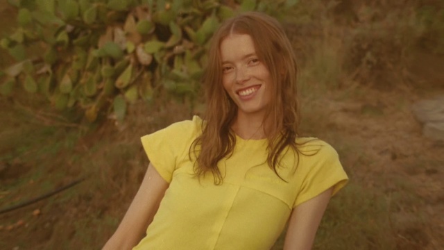 Video Reference: Hair, Nature, Photograph, Facial expression, Blond, Lady, Yellow, Beauty, Portrait, Smile, Person