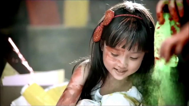Video Reference: Plant, Happy, Smile, Toddler, Eyelash, Bangs, Black hair, Grass, Child, Fun