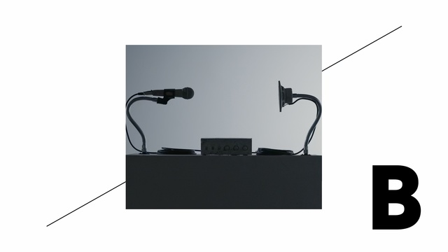 Video Reference: text, technology, product, black and white, audio equipment, product, font, angle, brand, rectangle