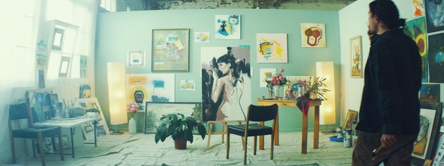 Video Reference: Room, Turquoise, Interior design, Furniture, Table, Living room, Building, House, Chair, Home