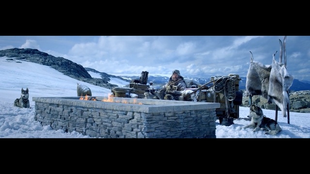 Video Reference: sky, mode of transport, snow, mountain range, winter, arctic, mountain, geological phenomenon, glacial landform, ice