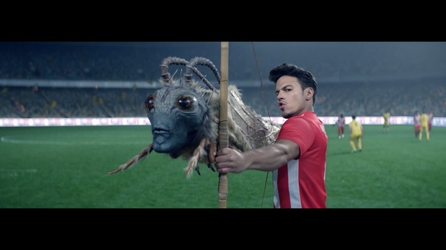 Video Reference: player, football player, grass, fun, atmosphere, snout, screenshot, football, competition event, Person