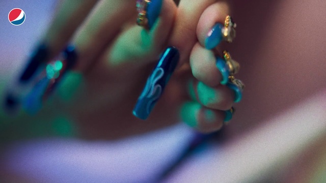 Video Reference: Blue, Nail, Turquoise, Finger, Aqua, Hand, Teal, Close-up, Nail care, Turquoise