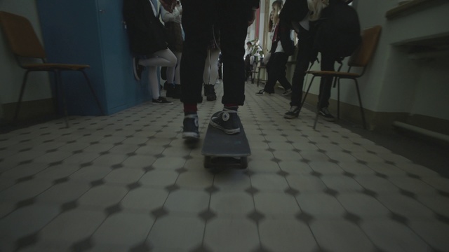 Video Reference: Black, White, Floor, Tile, Flooring, Leg, Snapshot, Standing, Human leg, Human body