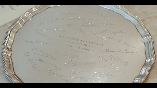 Video Reference: dishware, plate, platter, material, silver, tableware, circle, font, metal