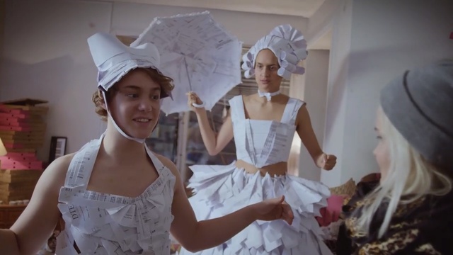 Video Reference: lady, dress, girl, gown, fashion, tradition, trunk, abdomen, bride, costume, Person