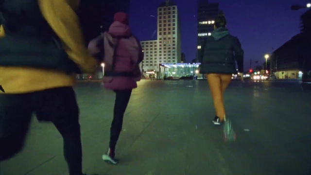Video Reference: Photograph, Green, Light, Fun, Snapshot, Standing, Footwear, Night, Lighting, Fashion