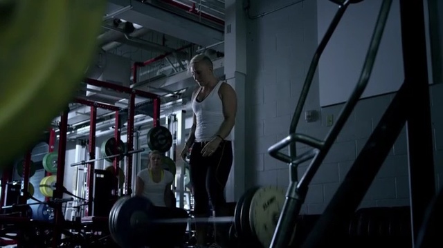 Video Reference: Gym, Arm, Physical fitness, Muscle, Room, Shoulder, Sport venue, Human body, Exercise equipment, Weight training, Person