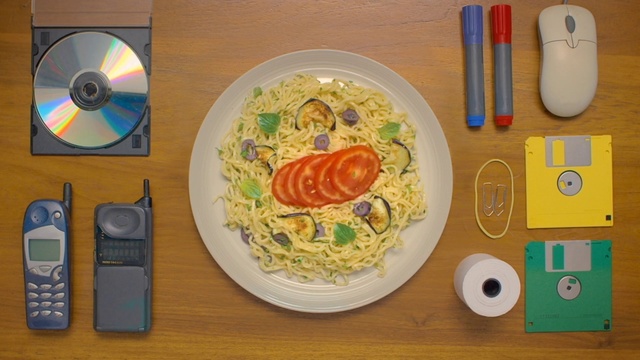 Video Reference: Food, Cuisine, Dish, Ingredient, Meal, Spaghetti, Chinese noodles, Vegetarian food, Instant noodles, Food group