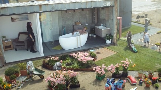 Video Reference: property, home, real estate, plant, floristry, house, backyard, yard, garden, Person