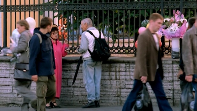 Video Reference: People, Pedestrian, Public space, Community, Crowd, Tourism, Event, Walking, Gentleman, Leisure, Person