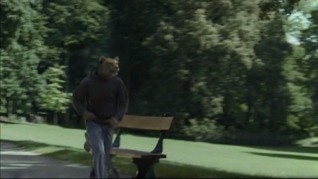 Video Reference: tree, plant, mode of transport, grass, vehicle, recreation, lawn, landscape, Person