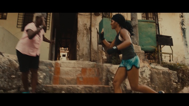 Video Reference: girl, muscle, black hair, screenshot, fun, Person