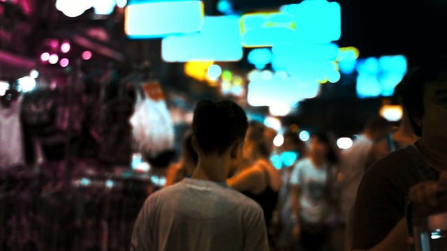 Video Reference: People, Blue, Light, Snapshot, Night, Crowd, Lighting, Fun, Street, Photography