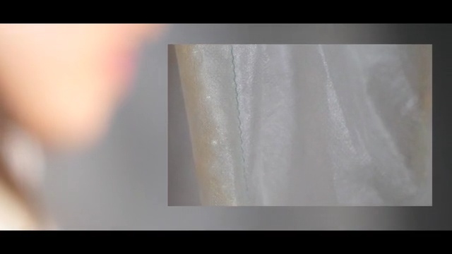 Video Reference: white, skin, dress, close up, hand, material, finger, neck, gown, transparency and translucency
