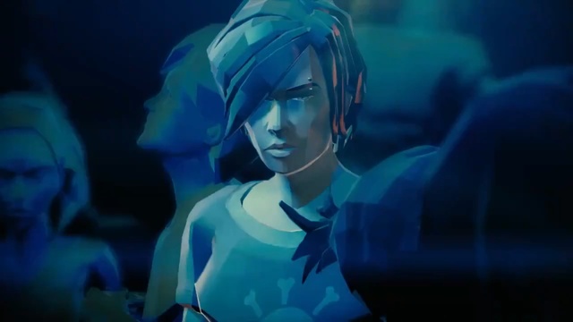 Video Reference: Blue, Cg artwork, Azure, Screenshot, Sky, Anime, Fictional character, Electric blue, Darkness, Space, Person