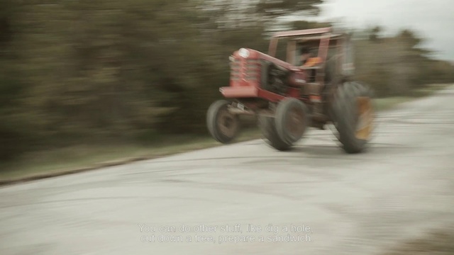 Video Reference: Land vehicle, Vehicle, Tractor, Transport, Mode of transport, Agricultural machinery, Soil, Asphalt, Tire, Automotive wheel system