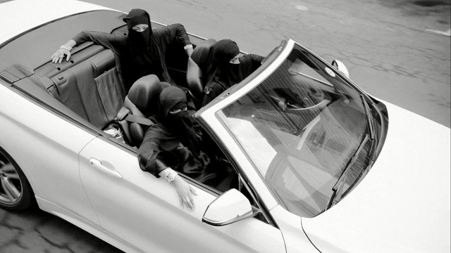 Video Reference: car, land vehicle, motor vehicle, vehicle, black and white, automotive design, personal luxury car, photography, monochrome photography, vehicle door