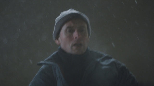 Video Reference: darkness, screenshot, atmosphere, human, night, film, midnight, facial hair, Person