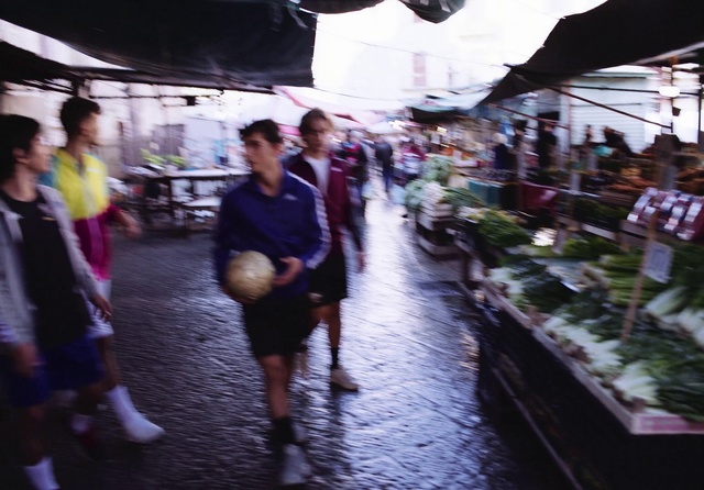 Video Reference: People, Purple, Public space, Snapshot, Town, Night, Crowd, Sky, Human settlement, Fashion