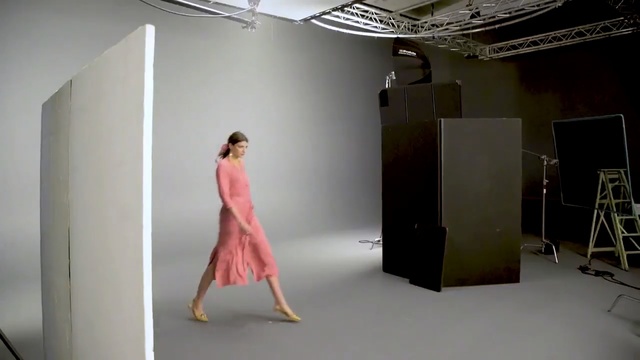 Video Reference: Fashion, Dress, Room, Shoulder, Ceiling, Photography, Floor, Architecture, Fashion design, Photo shoot