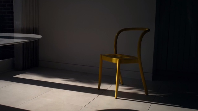 Video Reference: Furniture, Light, Chair, Table, Floor, Design, Room, Material property, Wood, Architecture