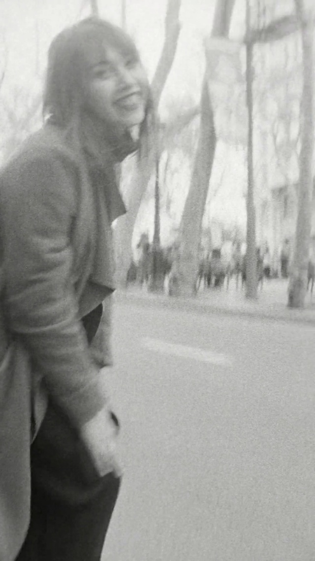 Video Reference: photograph, white, black, black and white, person, monochrome photography, standing, photography, snapshot, monochrome