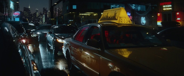 Video Reference: Vehicle, Car, Traffic, Mode of transport, Taxi, Night, Road, Street, Pedestrian, Mid-size car