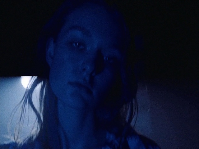 Video Reference: Face, Blue, Black, Hair, Darkness, Light, Electric blue, Head, Beauty, Nose