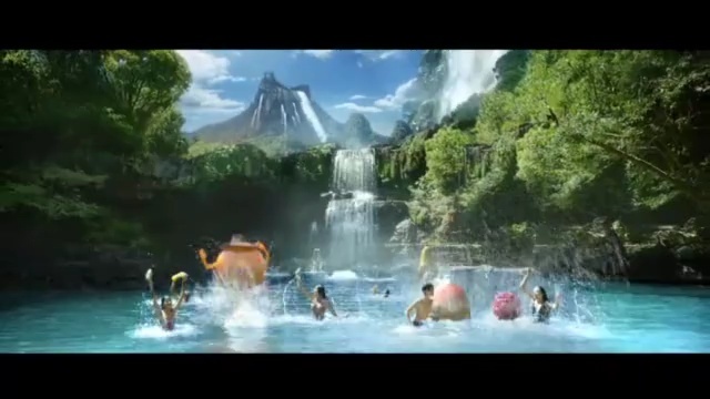 Video Reference: waterfall, nature, water, body of water, water feature, watercourse, water resources, leisure, chute, computer wallpaper, Person