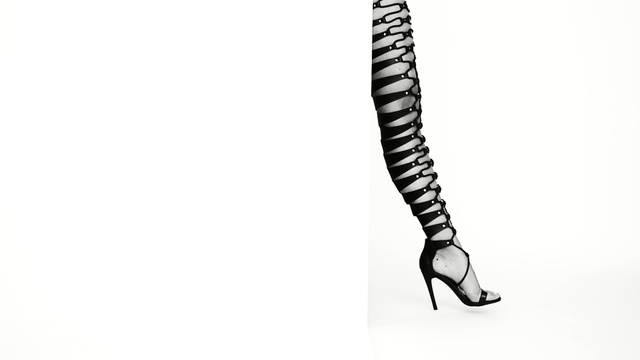 Video Reference: white, footwear, black and white, human leg, shoe, joint, monochrome, monochrome photography, product, knee