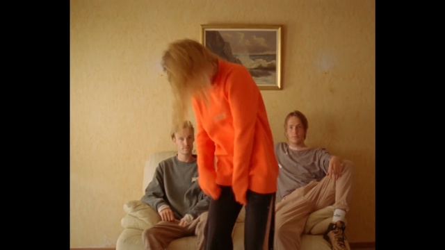 Video Reference: Sitting, Shoulder, Fun, Snapshot, Outerwear, Joint, Mouth, Human body, Leg, Neck, Person