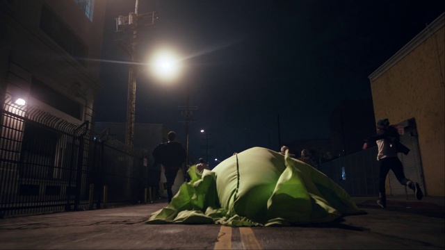 Video Reference: Night, Green, Light, Lighting, Darkness, Sky, Tent, Midnight, Performance art, Street
