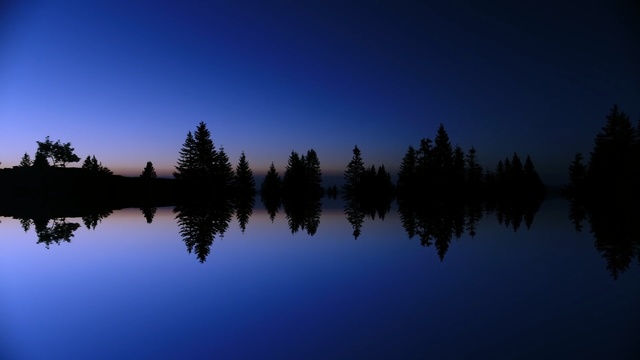 Video Reference: Reflection, Sky, Nature, Blue, Water, Lake, Tree, Wilderness, Night, Calm
