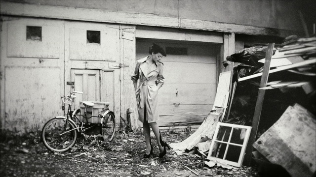 Video Reference: black and white, monochrome photography, house, monochrome, shack, facade, window, Person