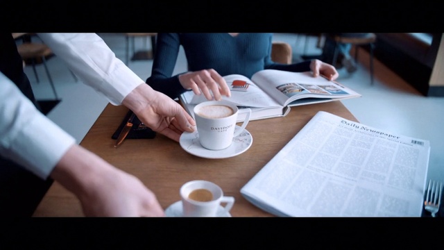 Video Reference: Cup, Coffee cup, Table, Hand, Cup, Coffee, Material property, Finger, Drinkware, Tableware