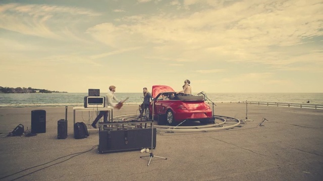 Video Reference: Vehicle, Car, Luxury vehicle, Landscape, Beach, Subcompact car, Tesla, Supercar, Race car, Mini, Person