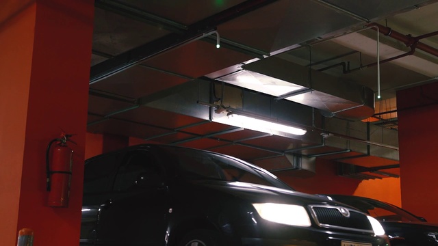 Video Reference: Vehicle, Car, Parking, Light, Automotive design, Automotive lighting, Parking lot, Automotive exterior, Headlamp, Wheel