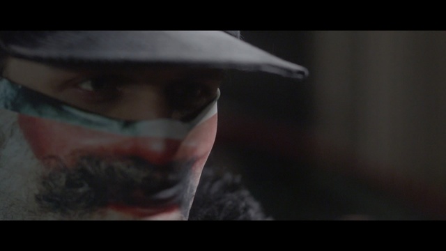 Video Reference: face, nose, facial hair, chin, darkness, mouth, close up, screenshot, jaw, film