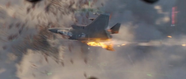 Video Reference: military aircraft, aircraft, airplane, air force, screenshot, explosion, fighter aircraft, Person