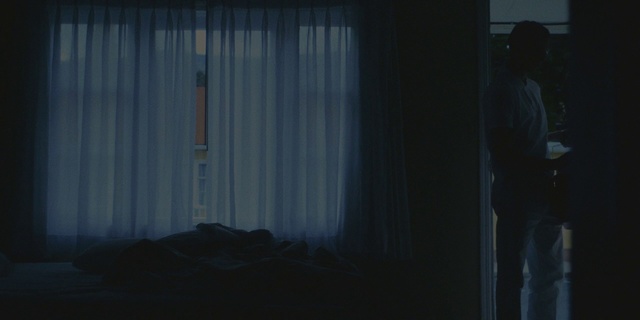 Video Reference: Blue, Black, Light, Darkness, Atmospheric phenomenon, Sky, Room, Atmosphere, Textile, Window