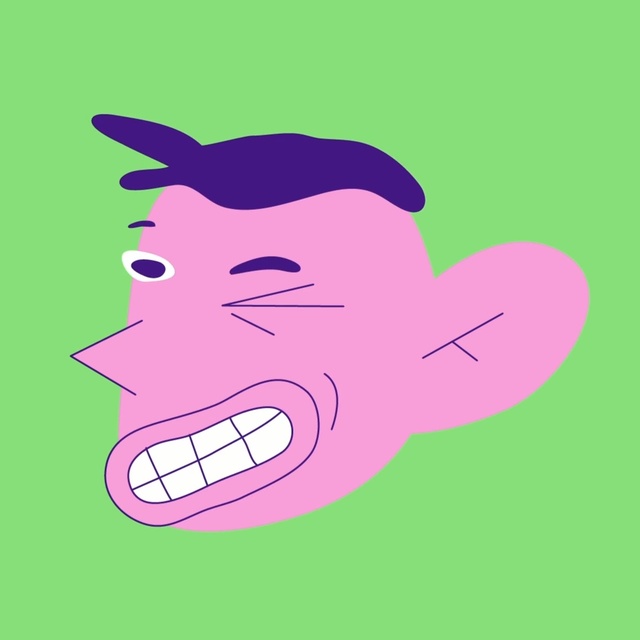 Video Reference: Cartoon, Face, Facial expression, Head, Nose, Illustration, Forehead, Mouth, Smile, Jaw