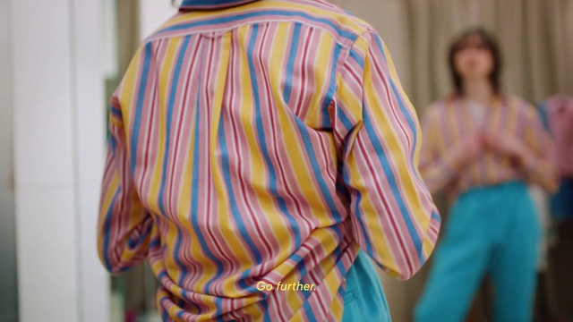 Video Reference: Clothing, Yellow, Fashion, Sleeve, Textile, Shoulder, Blouse, Pattern, Outerwear, Silk