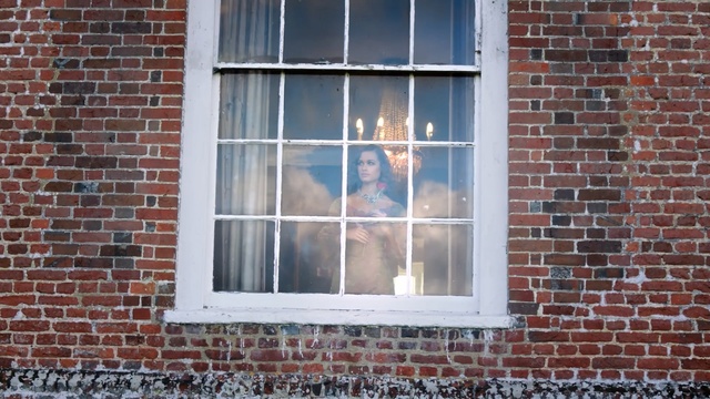 Video Reference: window, brickwork, brick, wall, sash window, glass, facade, door, house, building, Person