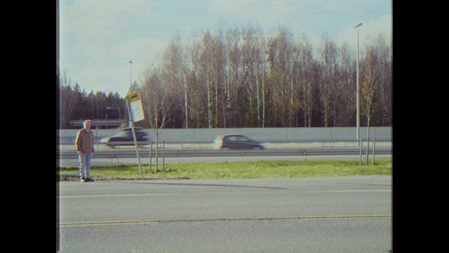 Video Reference: Tree, Road, Vehicle, Car, Sky, Grass, Asphalt, Sport venue, Photography, Landscape