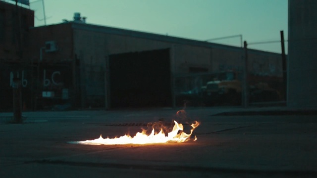 Video Reference: fire, light, night, evening, heat, flame, smoke, sky, darkness