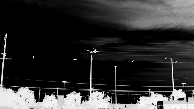 Video Reference: Sky, Black, White, Cloud, Black-and-white, Monochrome, Monochrome photography, Street light, Lighting, Night