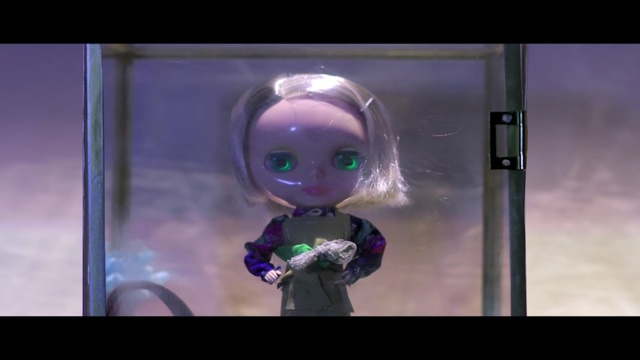 Video Reference: blue, purple, violet, screenshot, doll, figurine, mouth, toy, technology, space